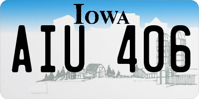 IA license plate AIU406