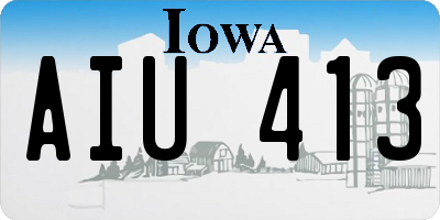 IA license plate AIU413