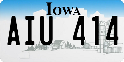 IA license plate AIU414