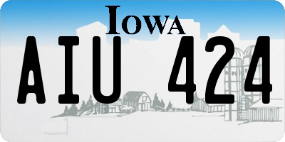 IA license plate AIU424
