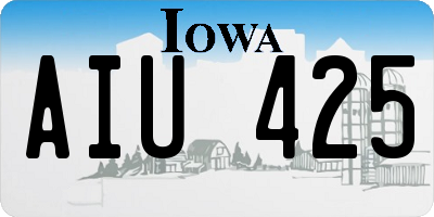 IA license plate AIU425