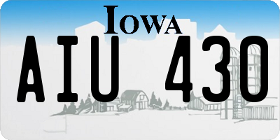 IA license plate AIU430