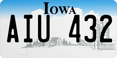 IA license plate AIU432