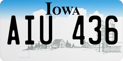 IA license plate AIU436