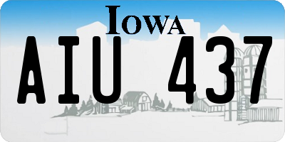 IA license plate AIU437