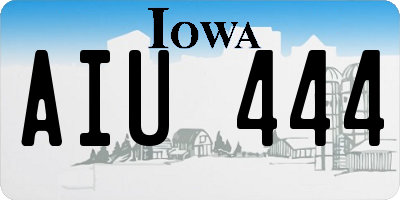 IA license plate AIU444