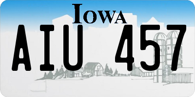 IA license plate AIU457