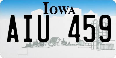 IA license plate AIU459