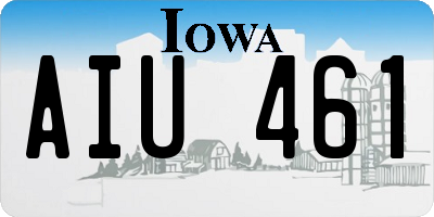 IA license plate AIU461