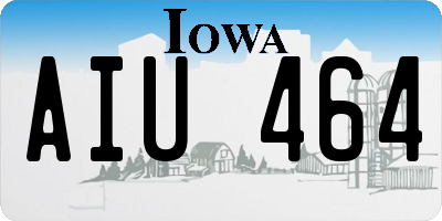 IA license plate AIU464