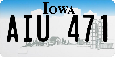 IA license plate AIU471