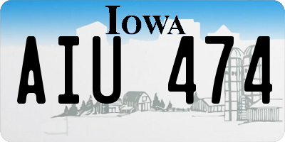 IA license plate AIU474