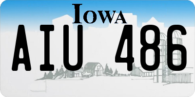 IA license plate AIU486