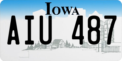 IA license plate AIU487