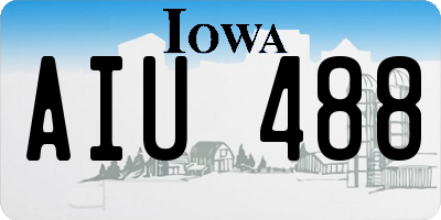 IA license plate AIU488