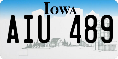 IA license plate AIU489