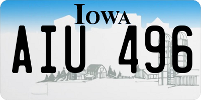 IA license plate AIU496