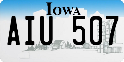 IA license plate AIU507