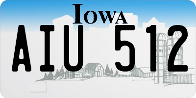 IA license plate AIU512
