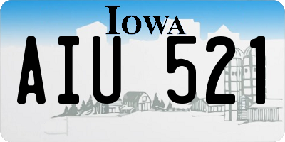IA license plate AIU521