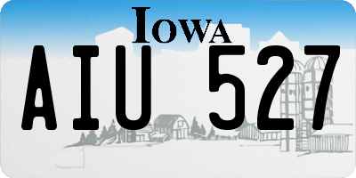 IA license plate AIU527