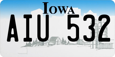 IA license plate AIU532
