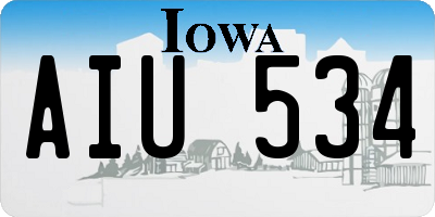 IA license plate AIU534