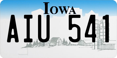 IA license plate AIU541