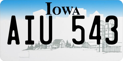 IA license plate AIU543