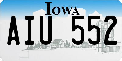 IA license plate AIU552