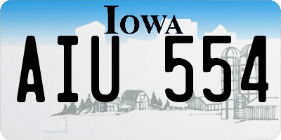 IA license plate AIU554