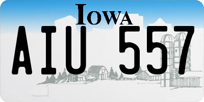 IA license plate AIU557
