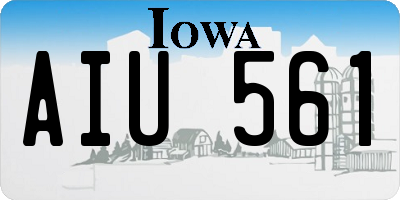 IA license plate AIU561