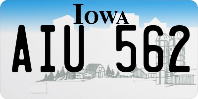 IA license plate AIU562