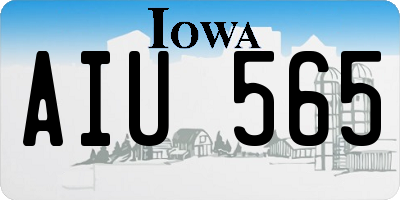 IA license plate AIU565