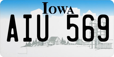 IA license plate AIU569