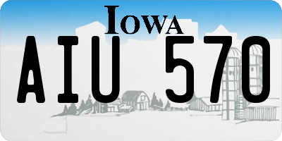 IA license plate AIU570