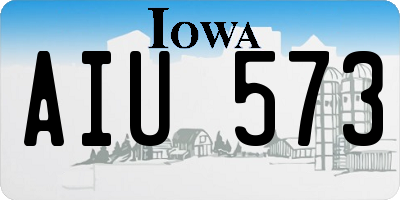IA license plate AIU573