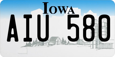 IA license plate AIU580