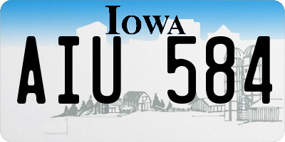 IA license plate AIU584