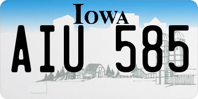 IA license plate AIU585