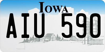 IA license plate AIU590