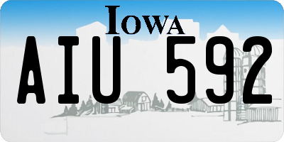 IA license plate AIU592