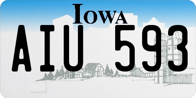 IA license plate AIU593