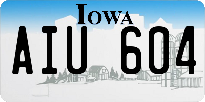 IA license plate AIU604