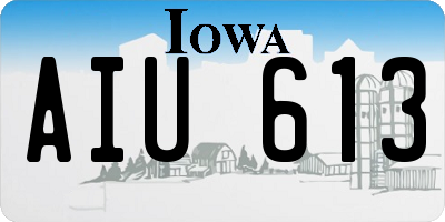 IA license plate AIU613