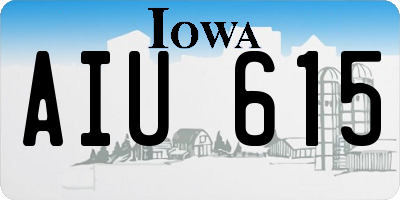 IA license plate AIU615
