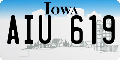IA license plate AIU619