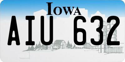 IA license plate AIU632