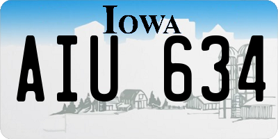 IA license plate AIU634